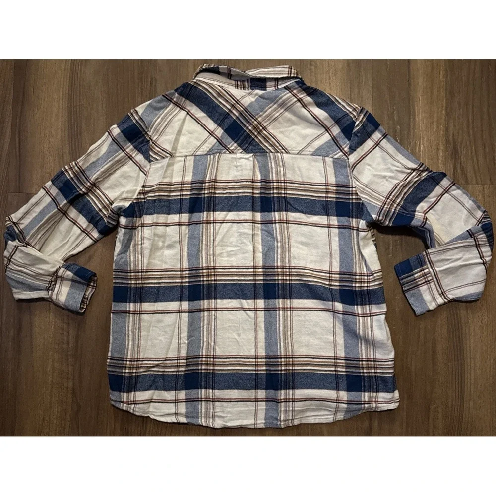 Idyllwind Miranda Lambert Shirt Womens XL White Blue Plaid Pearl Snap Western - Picture 12 of 12